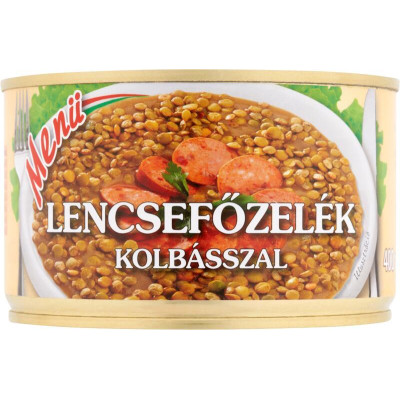 Lencsefőzelék kolbásszal 400 g MENÜ Lencsefőzelék kolbásszal 400 g MENÜ
