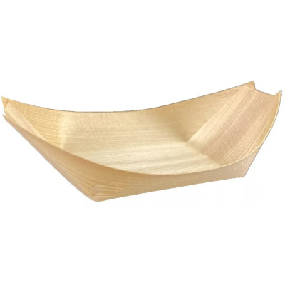 Fa kínáló hajó tálka 11 X 7 cm (100 db/#)