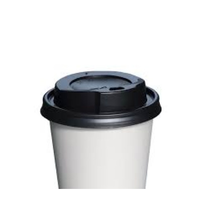 Pohár kávés tető fekete 90 mm (100 db/#)