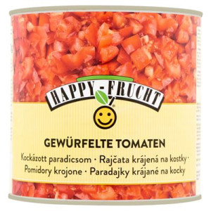 Hámozott darabolt paradicsom 2.500 g HAPPY FRUCHT