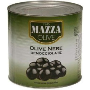 Olívabogyó fekete magozott 2.650 ml /1.320 g MAZZA