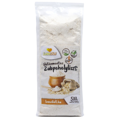 Zabpehelyliszt gluténm 500 g LOVE DIET Zabpehelyliszt gluténm 500 g LOVE DIET