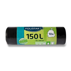 Kukazsák fekete 150 l 10 db-os FOLISTAR