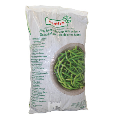 Zöldbab zöld hüvelyű egész 2,5 kg WEST FRO mirelit