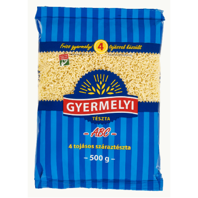 Betűtészta 4 tojásos 500 g GYERMELYI