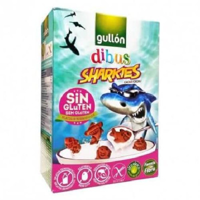 Gullon gluténmentes reggeliző keksz 250 g DIBUS SHARKIES