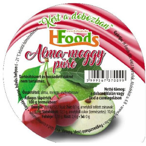 Alma-meggy püré 100 g (60 db/#) H-FOODS