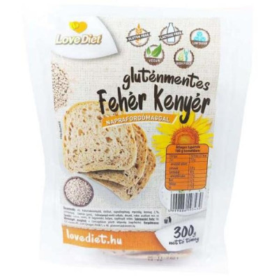 Kenyér szeletelt gluténmentes 300 g LOVE DIET (6 db/#)