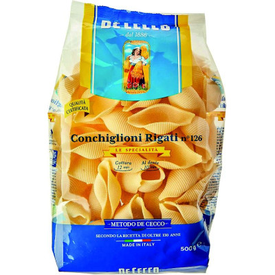 Conchiglioni rigate (óriás kagyló) 500 g DE CECCO