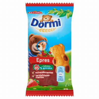 Dörmi csokikrémes/tejkrémes/epres 30 g (48 db/#) GYŐRI ÉDES